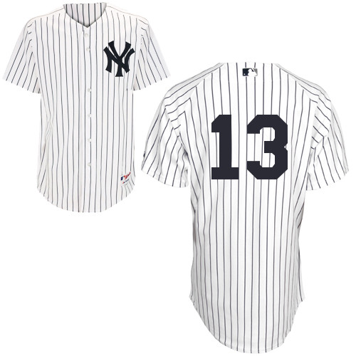alex Rodriguez #13 MLB Jersey-New York Yankees Men's Authentic Home White Baseball Jersey